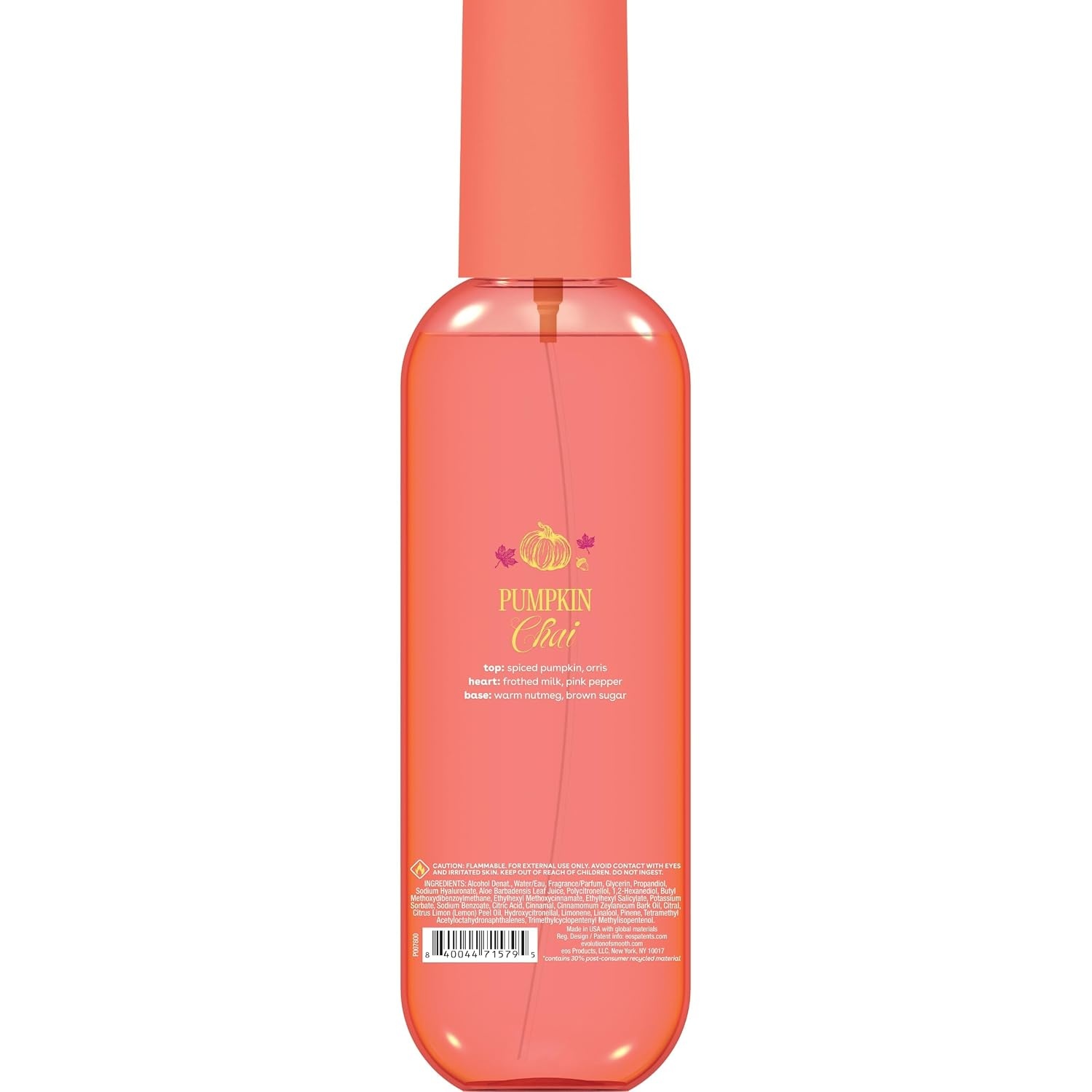 image:imageeos Cashmere Body Mist Jasmine Peach Body Spray for Women Hair Mist Floral Perfume Moisturizing Hyaluronic Acid Glycerin Vegan Crueltyfree 6 fl ozPumpkin Chai