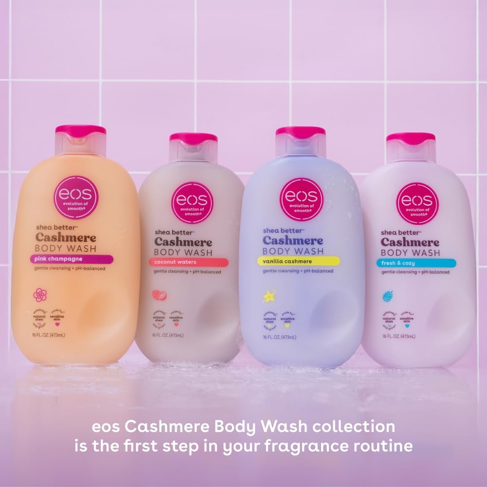 image:imageeos Cashmere Body Wash Jasmine Peach Moisturizing Body Wash Creamy Gel Formula with Shea Butter Glycerin Vitamin E pH Balanced Sensitive Skin Vegan 16 fl ozVanilla