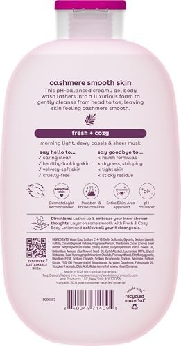 image:imageeos Cashmere Body Wash Jasmine Peach Moisturizing Body Wash Creamy Gel Formula with Shea Butter Glycerin Vitamin E pH Balanced Sensitive Skin Vegan 16 fl ozFresh Cozy