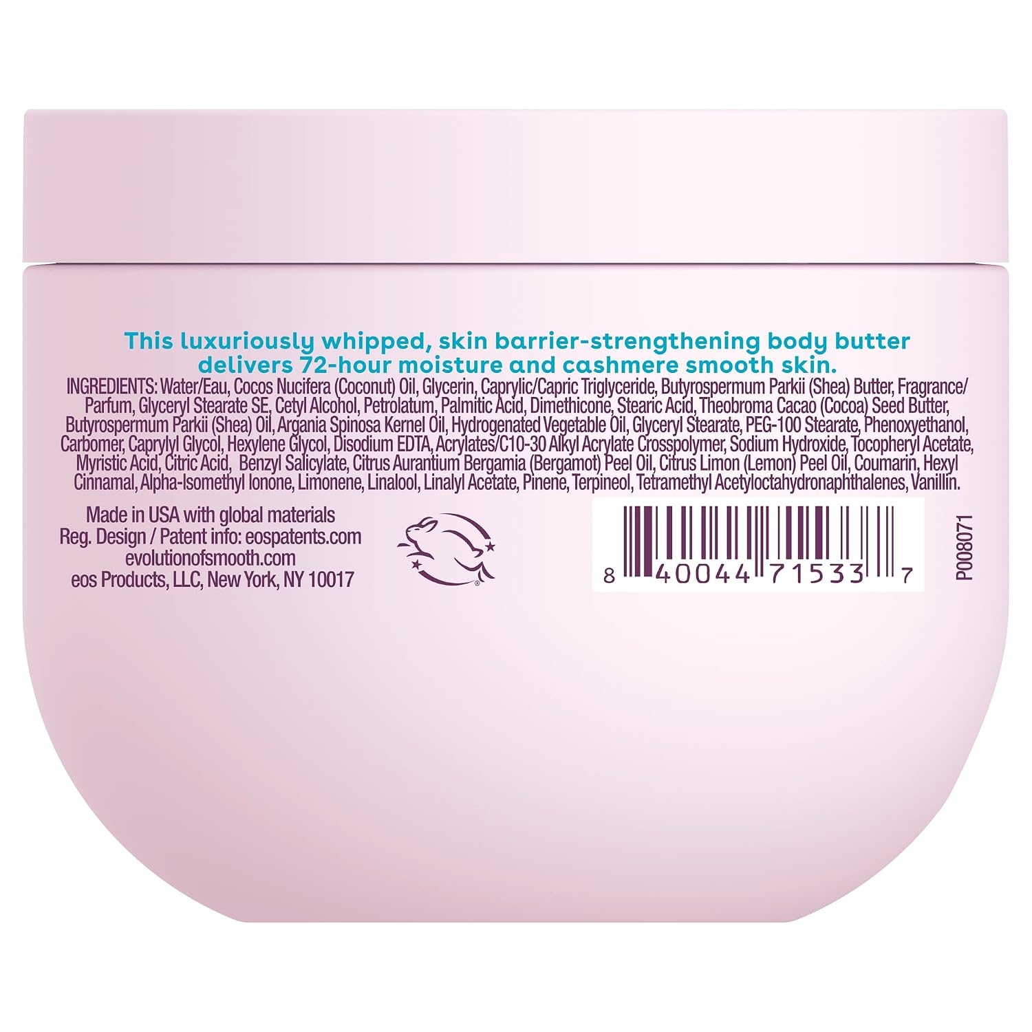 image:imageeos Cashmere Whipped Oil Body Butter Pink Champagne 72 Hour Weightless Moisture For Dry Skin Rich Formula and Deep Hydration Body Care 12 ozFresh Cozy