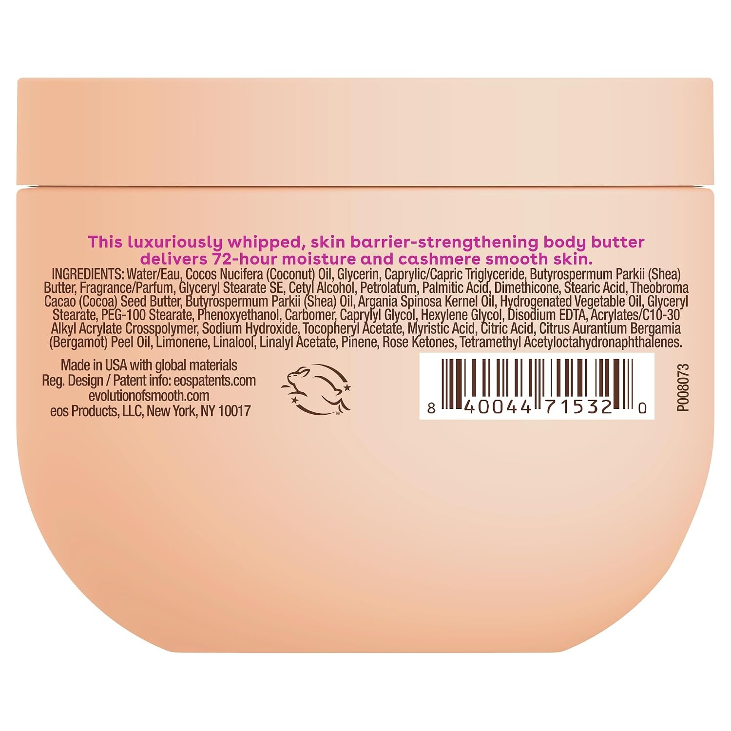 image:imageeos Cashmere Whipped Oil Body Butter Pink Champagne 72 Hour Weightless Moisture For Dry Skin Rich Formula and Deep Hydration Body Care 12 ozPink Champagne