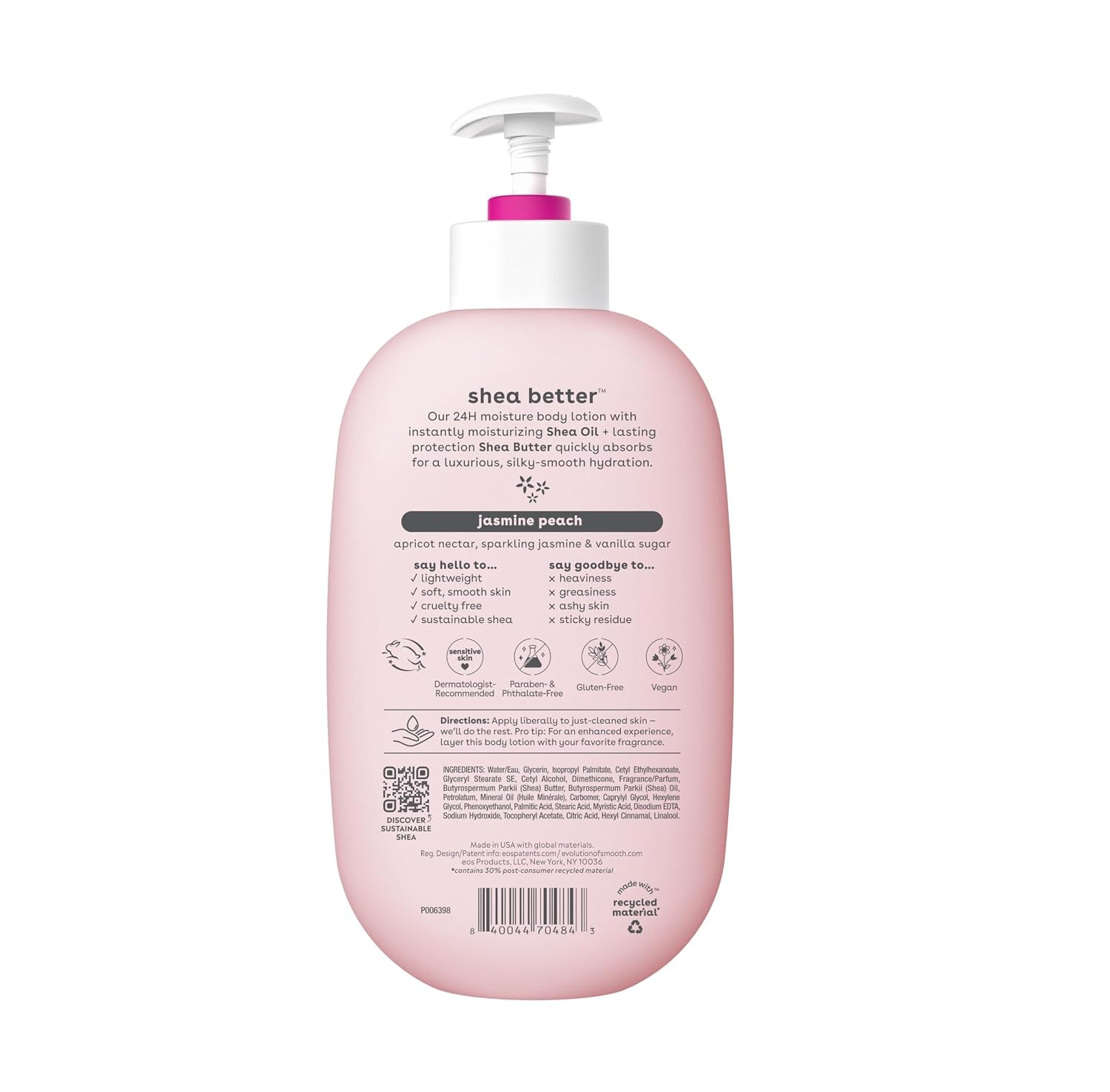 image:imageeos Shea Better 24H Moisture Body Lotion Jasmine Peach 16 fl ozJasmine Peach