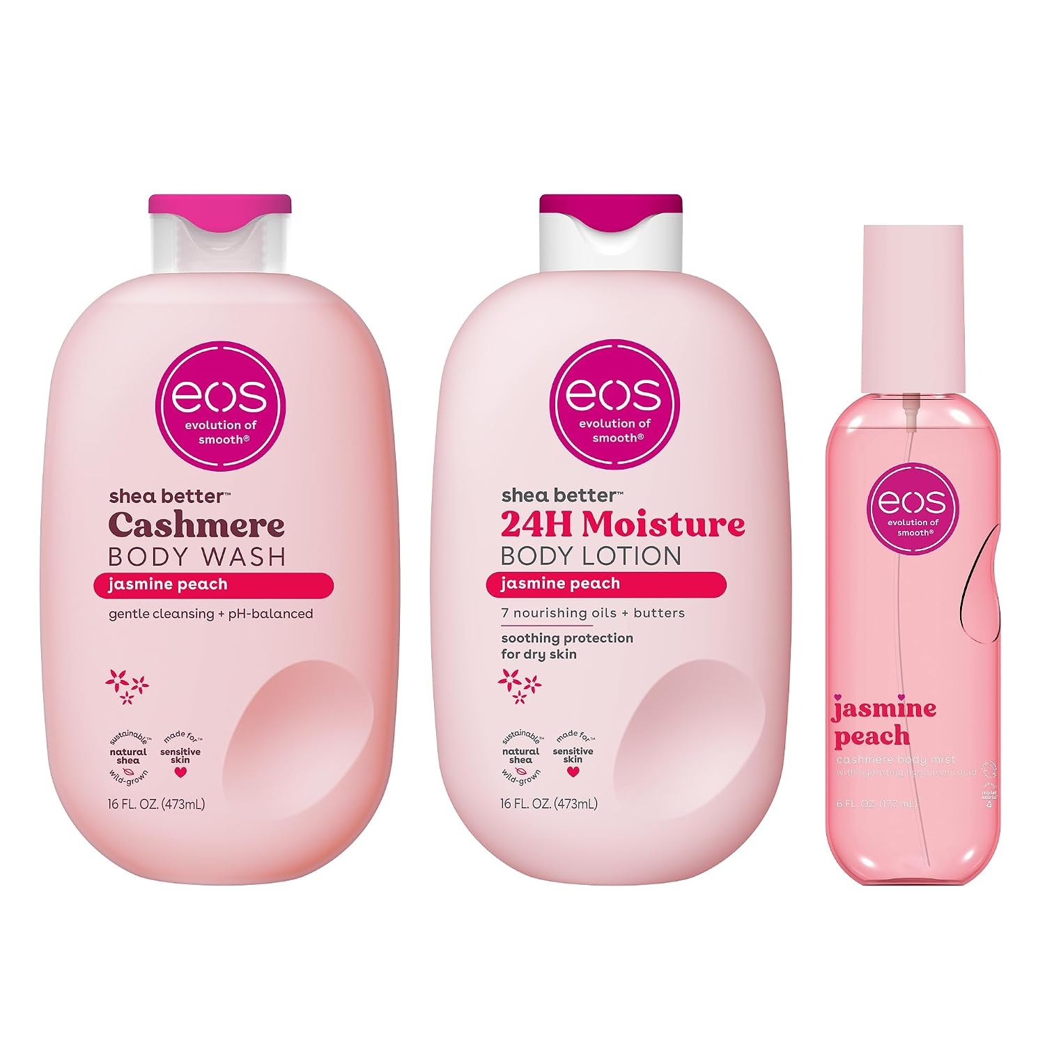 image:imageeos Shea Better 24H Moisture Body Lotion Jasmine Peach 16 fl ozJasmine Peach