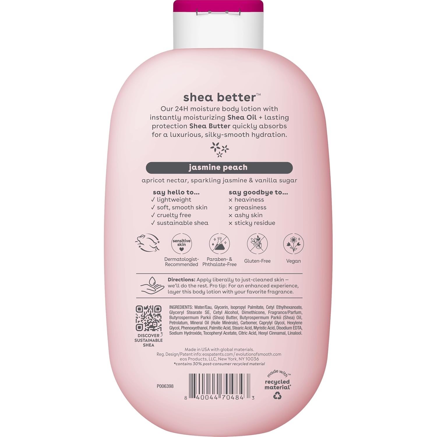 image:imageeos Shea Better 24H Moisture Body Lotion Jasmine Peach 16 fl ozJasmine Peach