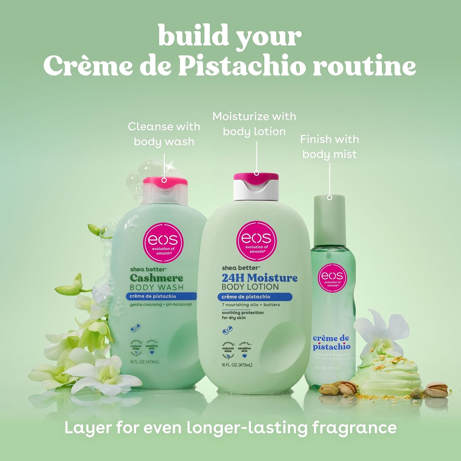 image:imageeos Shea Better 24H Moisture Body Lotion Jasmine Peach 16 fl ozPistachio