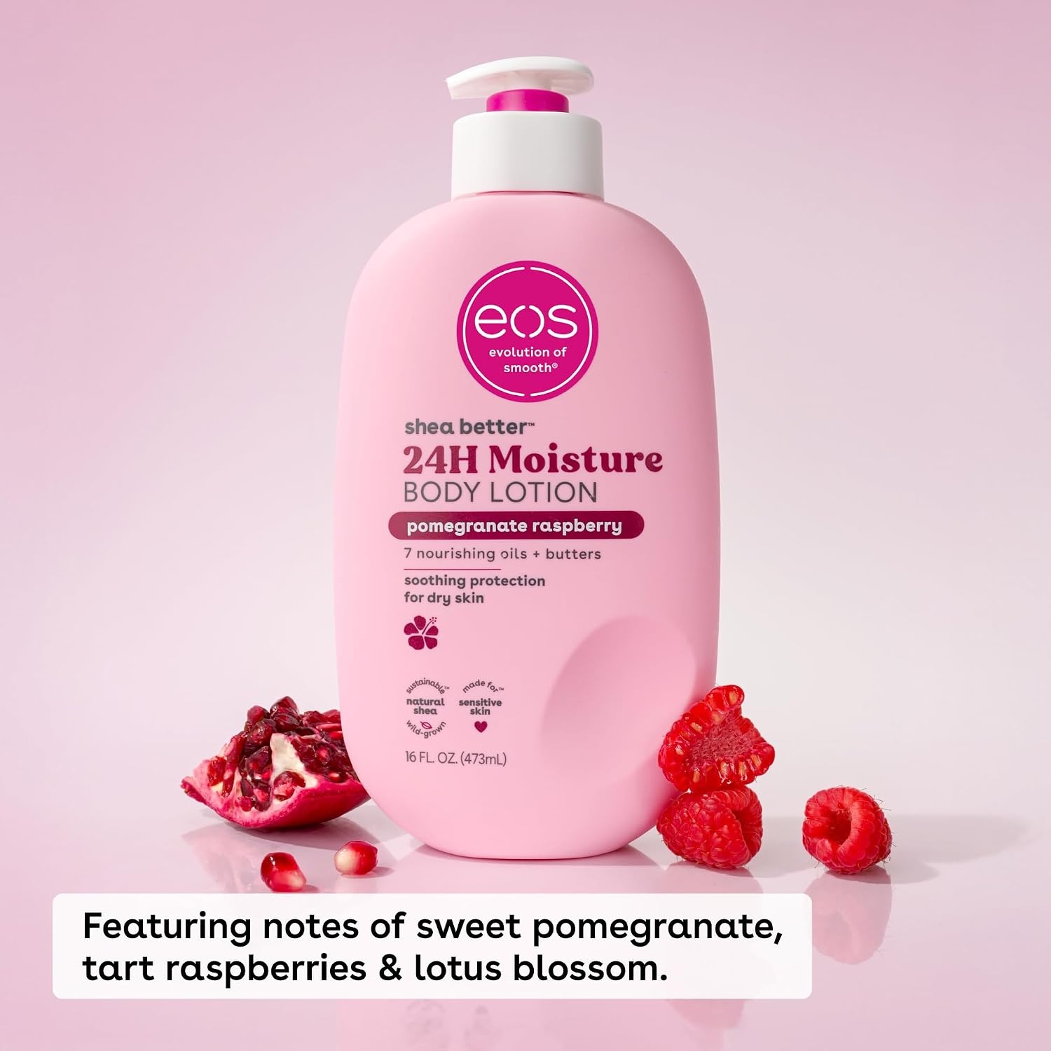 image:imageeos Shea Better 24H Moisture Body Lotion Jasmine Peach 16 fl ozPomegranate Raspberry