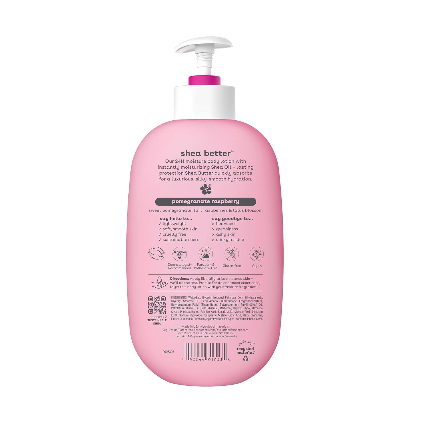 image:imageeos Shea Better 24H Moisture Body Lotion Jasmine Peach 16 fl ozPomegranate Raspberry