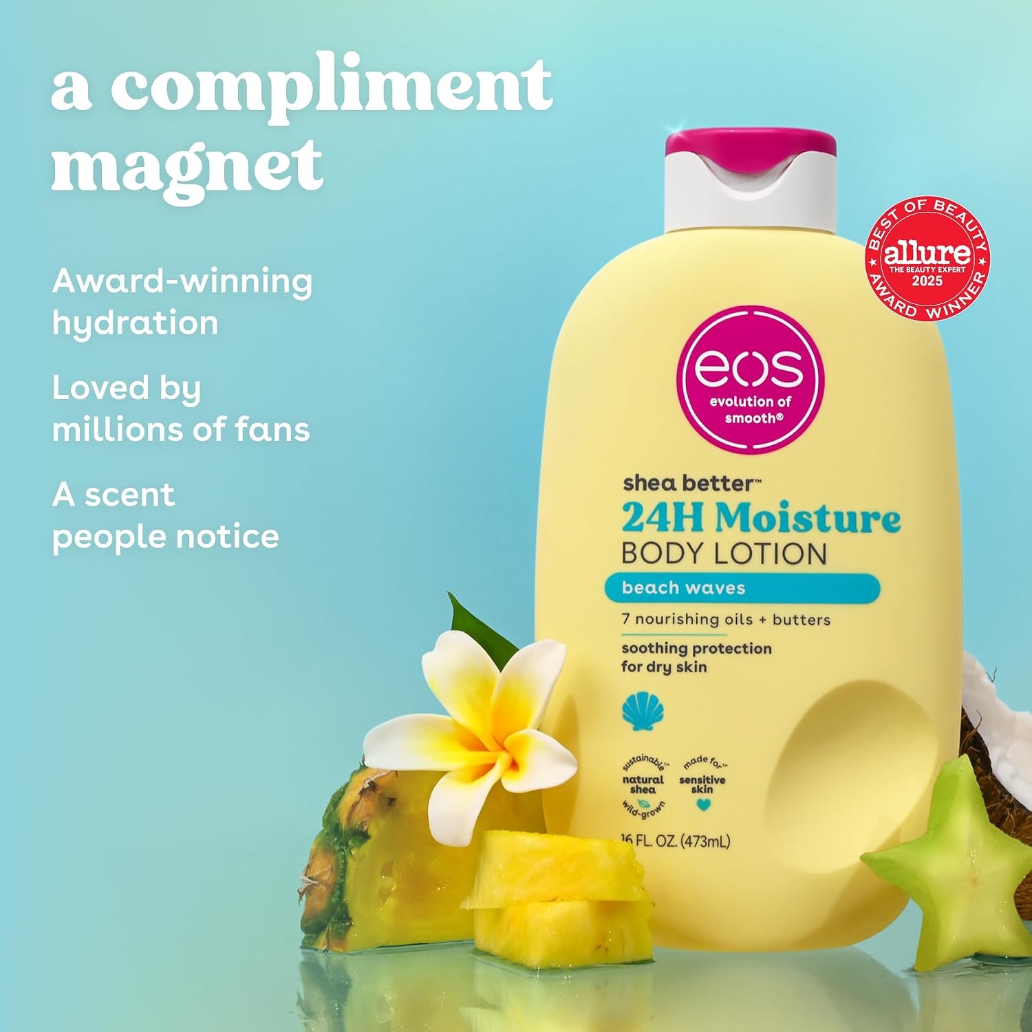 image:imageeos Shea Better 24H Moisture Body Lotion Pink Champagne 16 fl ozBeach Waves