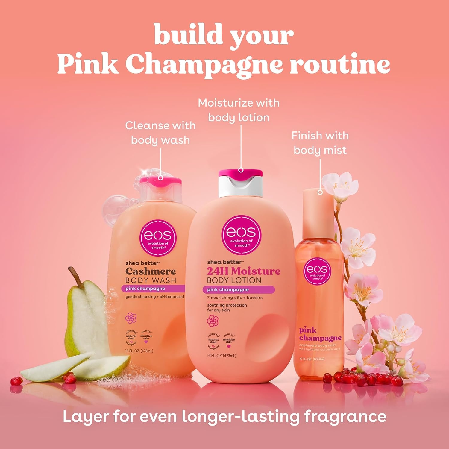 image:imageeos Shea Better 24H Moisture Body Lotion Pink Champagne 16 fl ozPink Champagne