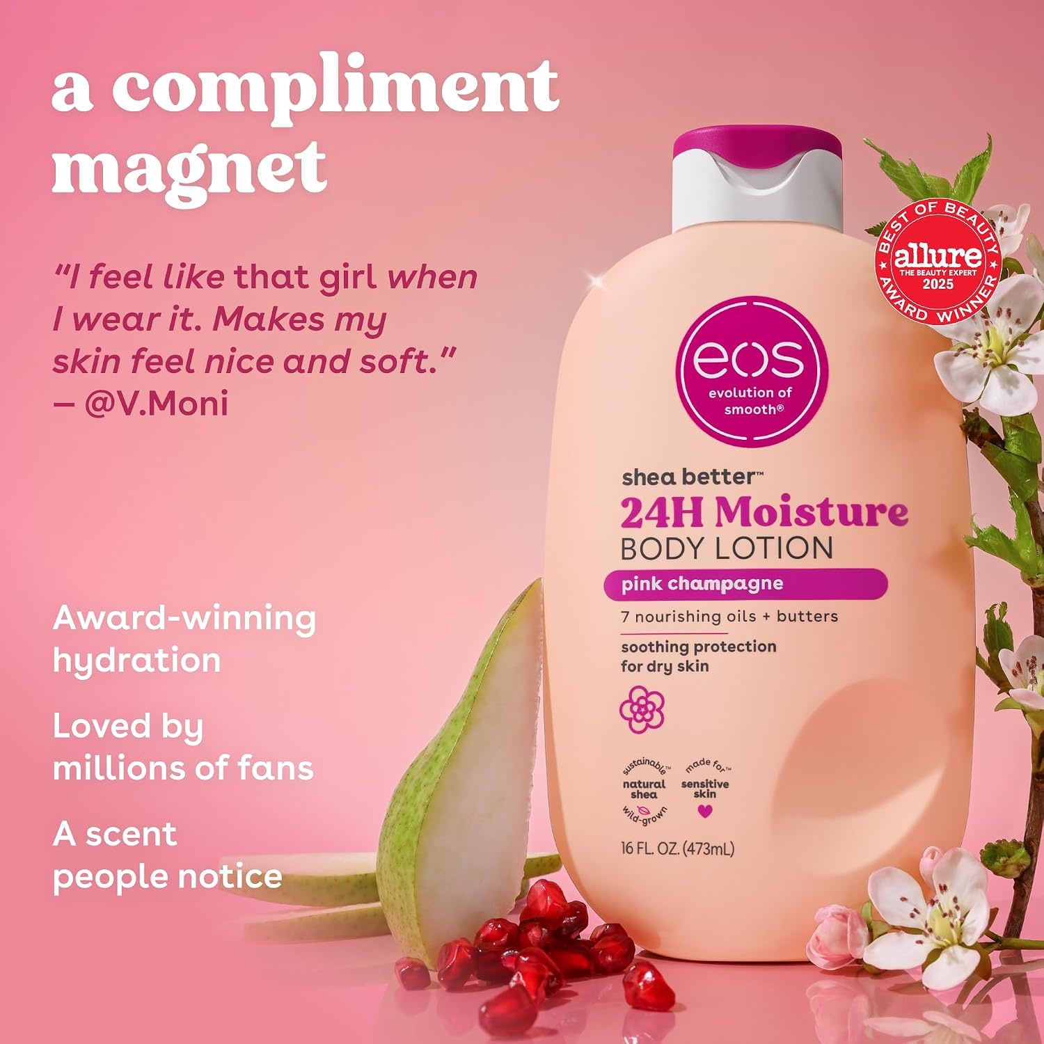 image:imageeos Shea Better 24H Moisture Body Lotion Pink Champagne 16 fl ozPink Champagne