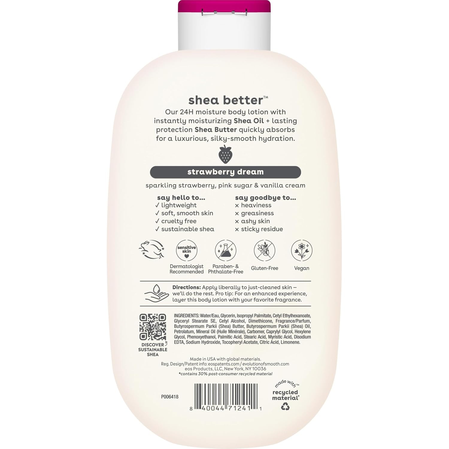 image:imageeos Shea Better 24H Moisture Body Lotion Pink Champagne 16 fl ozStrawberry Dream