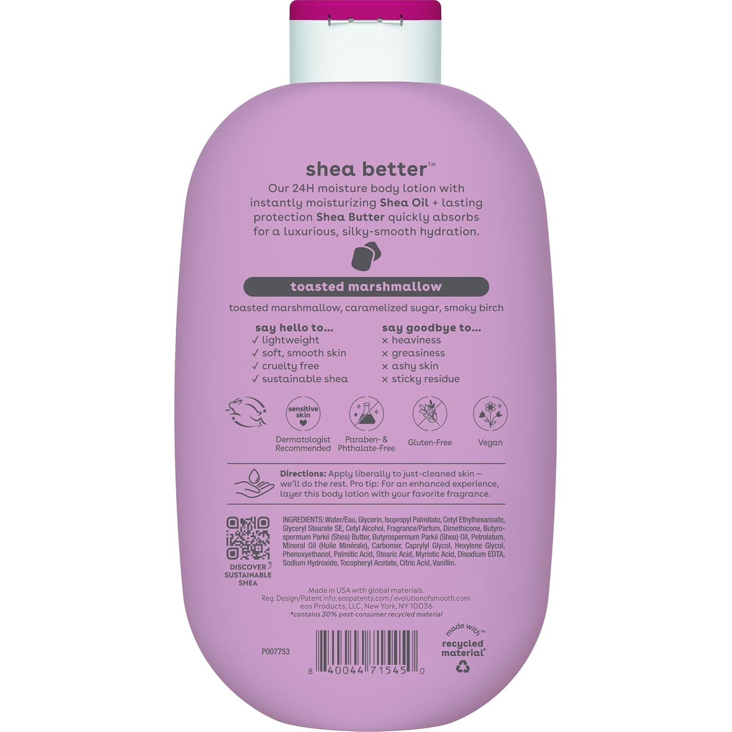 image:imageeos Shea Better 24H Moisture Body Lotion Pink Champagne 16 fl ozToasted Marshmallow