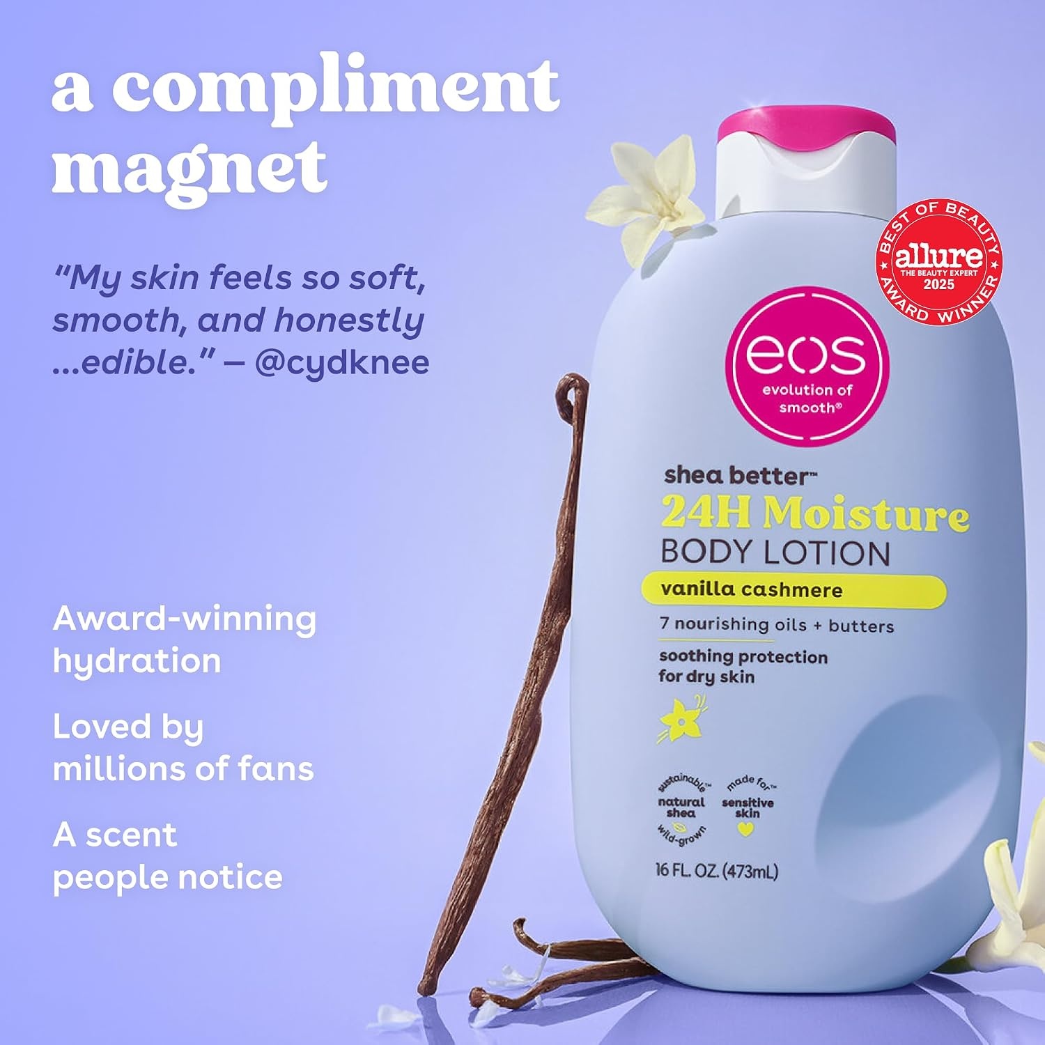 image:imageeos Shea Better 24H Moisture Body Lotion Pink Champagne 16 fl ozVanilla Cashmere