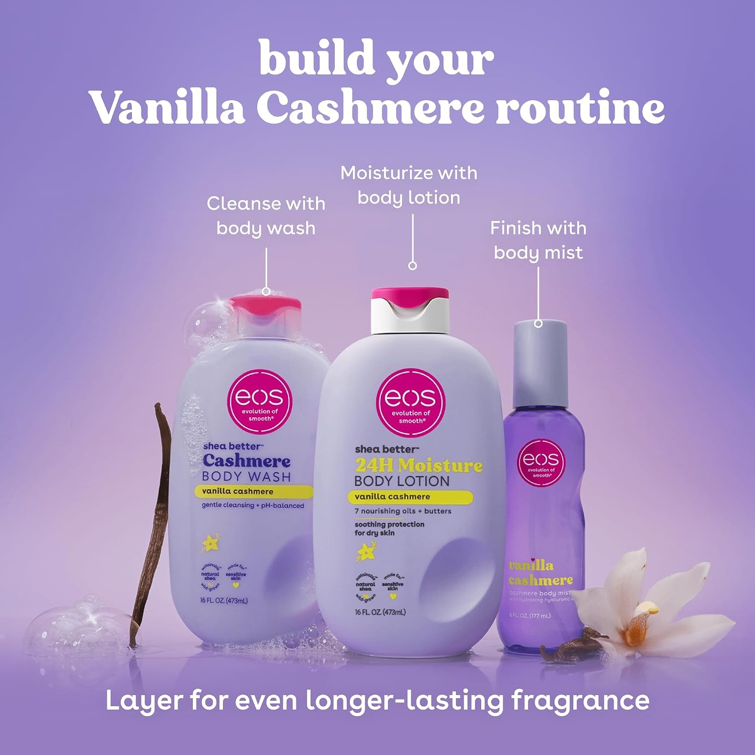 image:imageeos Shea Better 24H Moisture Body Lotion Pink Champagne 16 fl ozVanilla Cashmere