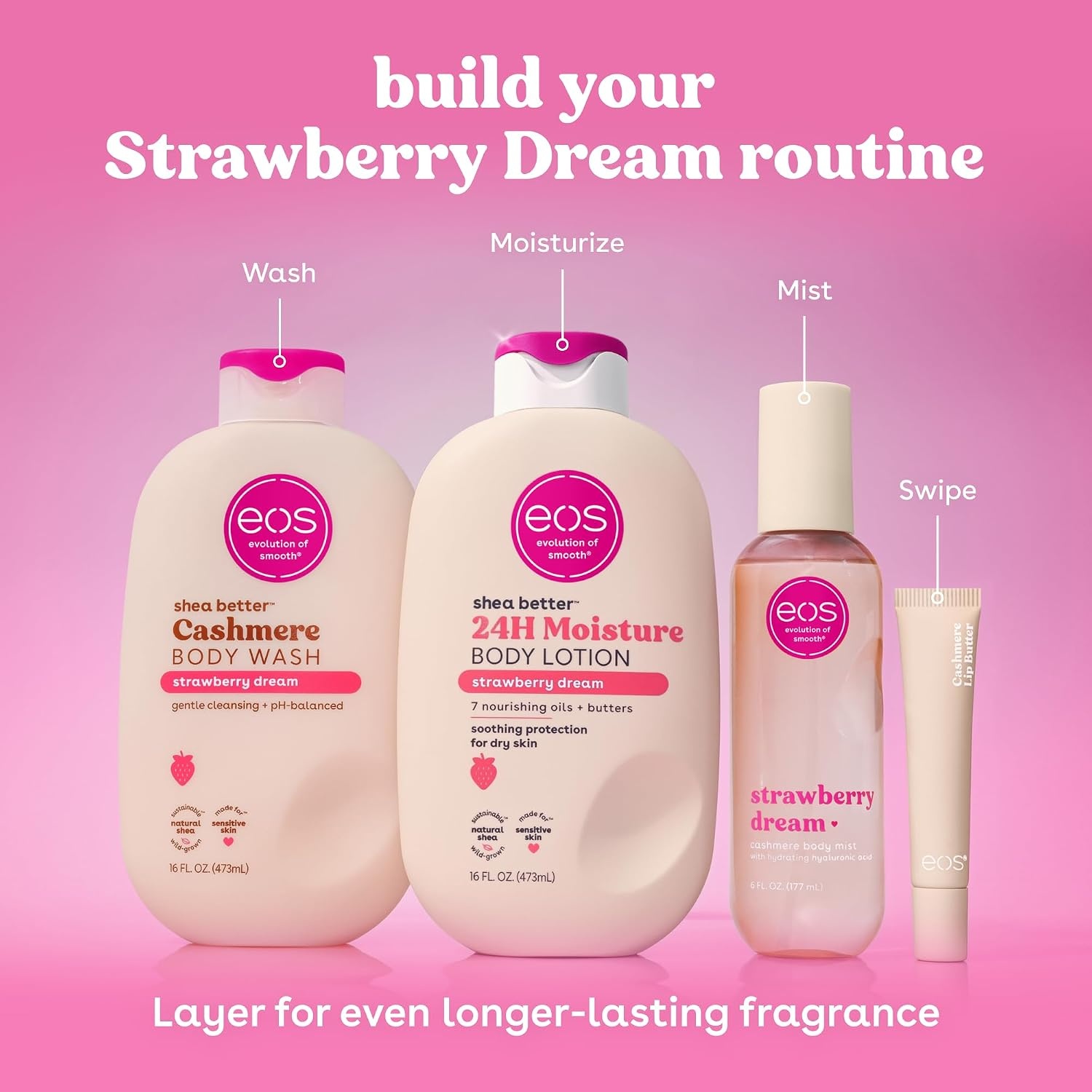 image:imageeos Strawberry Dream Plumping Peptides amp Shea Butter Lip Butter 035 ozStrawberry Dream