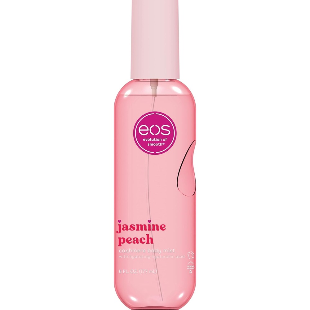 image:imageeos Cashmere Body Mist Jasmine Peach Body Spray for Women Hair Mist Floral Perfume Moisturizing Hyaluronic Acid Glycerin Vegan Crueltyfree 6 fl ozJasmine Peach