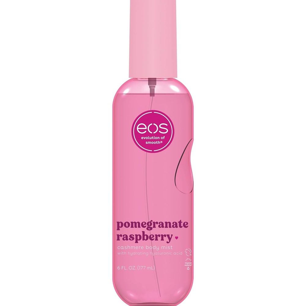 image:imageeos Cashmere Body Mist Jasmine Peach Body Spray for Women Hair Mist Floral Perfume Moisturizing Hyaluronic Acid Glycerin Vegan Crueltyfree 6 fl ozPomegranate Raspberry