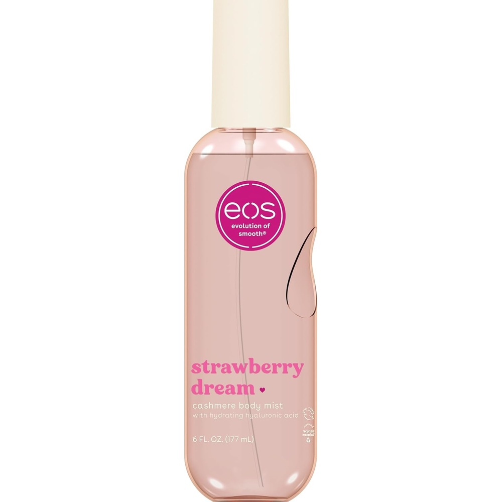 image:imageeos Cashmere Body Mist Jasmine Peach Body Spray for Women Hair Mist Floral Perfume Moisturizing Hyaluronic Acid Glycerin Vegan Crueltyfree 6 fl ozStrawberry Dream