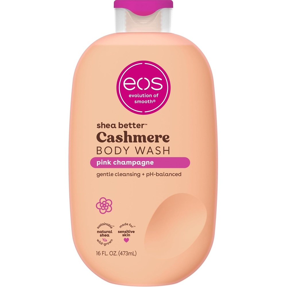 image:imageeos Cashmere Body Wash Jasmine Peach Moisturizing Body Wash Creamy Gel Formula with Shea Butter Glycerin Vitamin E pH Balanced Sensitive Skin Vegan 16 fl ozPink Champagne