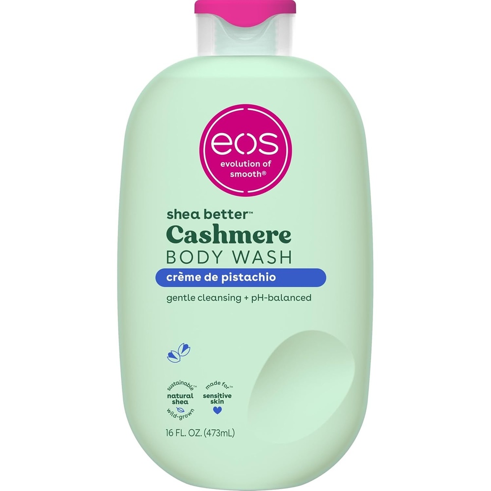 image:imageeos Cashmere Body Wash Jasmine Peach Moisturizing Body Wash Creamy Gel Formula with Shea Butter Glycerin Vitamin E pH Balanced Sensitive Skin Vegan 16 fl ozCrme de Pistachio
