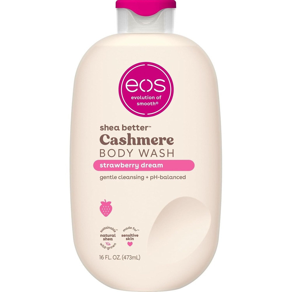image:imageeos Cashmere Body Wash Jasmine Peach Moisturizing Body Wash Creamy Gel Formula with Shea Butter Glycerin Vitamin E pH Balanced Sensitive Skin Vegan 16 fl ozStrawberry Dream