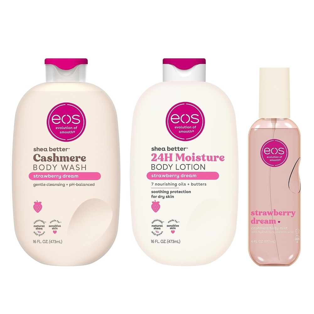 image:imageeos Shea Better 24H Moisture Body Lotion Jasmine Peach 16 fl ozStrawberry Dream
