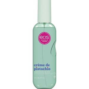 eos Cashmere Body Mist, Jasmine Peach, Body Spray for Women, Hair Mist, Floral Perfume, Moisturizing, Hyaluronic Acid, Glycerin, Vegan, Cruelty-free, 6 fl oz(Crème de Pistachio)