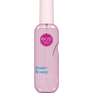 eos Cashmere Body Mist, Jasmine Peach, Body Spray for Women, Hair Mist, Floral Perfume, Moisturizing, Hyaluronic Acid, Glycerin, Vegan, Cruelty-free, 6 fl oz(Fresh & Cozy)