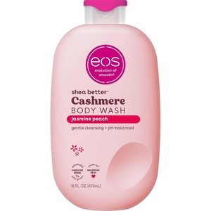 eos Cashmere Body Wash – Jasmine Peach, Moisturizing Body Wash, Creamy Gel Formula, with Shea Butter, Glycerin, Vitamin E, pH Balanced, Sensitive Skin, Vegan, 16 fl oz(Jasmine Peach)
