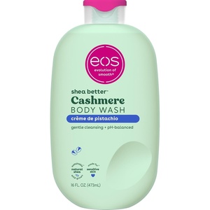 eos Cashmere Body Wash – Jasmine Peach, Moisturizing Body Wash, Creamy Gel Formula, with Shea Butter, Glycerin, Vitamin E, pH Balanced, Sensitive Skin, Vegan, 16 fl oz(Crème de Pistachio)